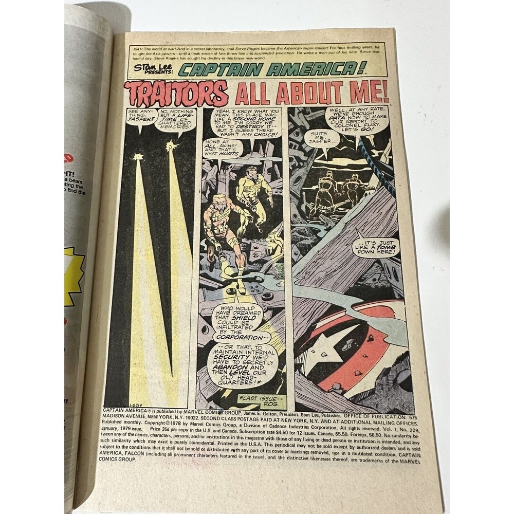 Captain America #229 Marvel 1979 A Traitor In Our Midst! - Picture 6 of 13